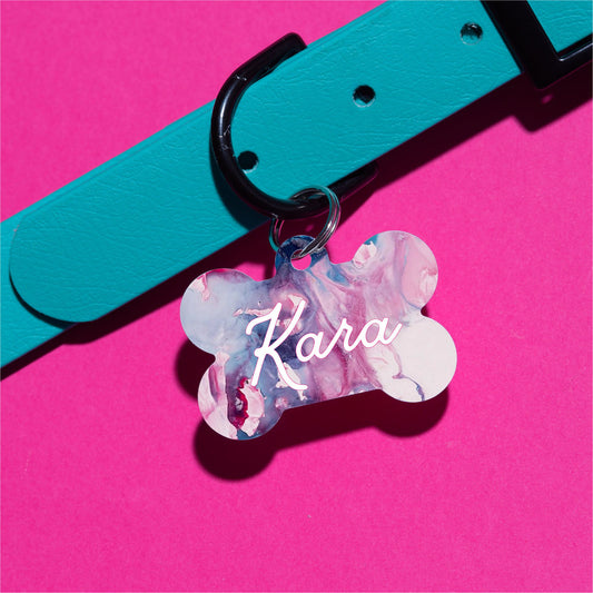 Petals Watercolor Pet ID Tag - The Dapper Paw