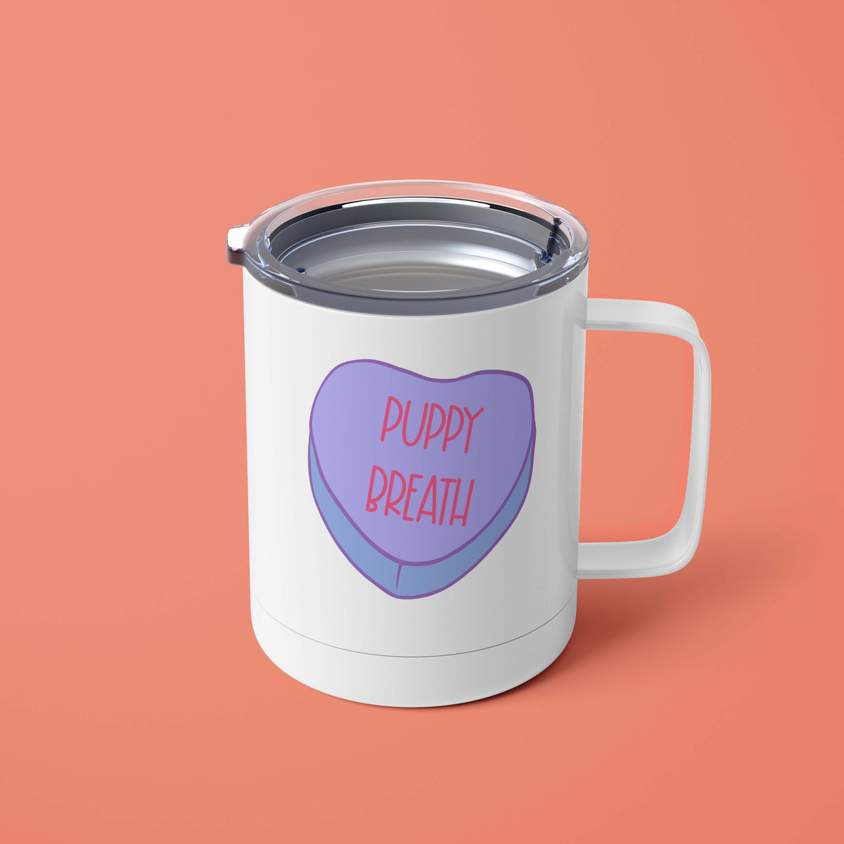 Puppy Breath Heart Mug