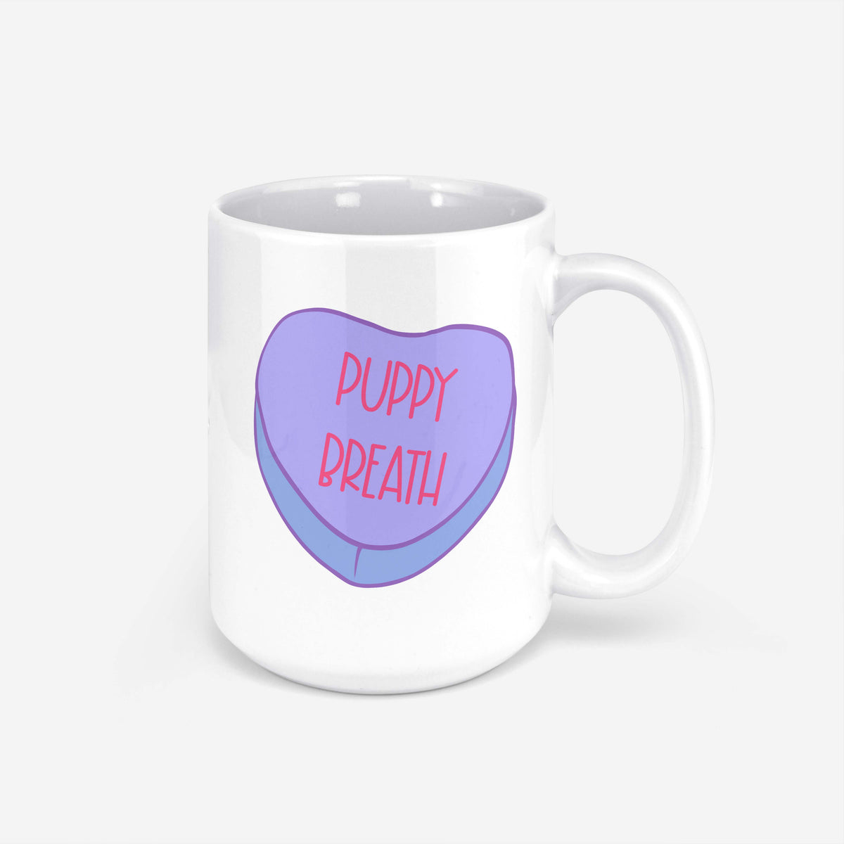 Puppy Breath Heart Mug