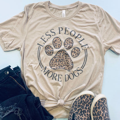 Less People More Dogs Tee (SUB1007) - The Dapper Paw