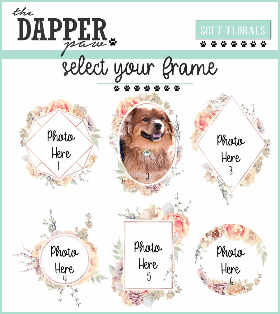 Photo Mug - Soft Floral Frames - The Dapper Paw