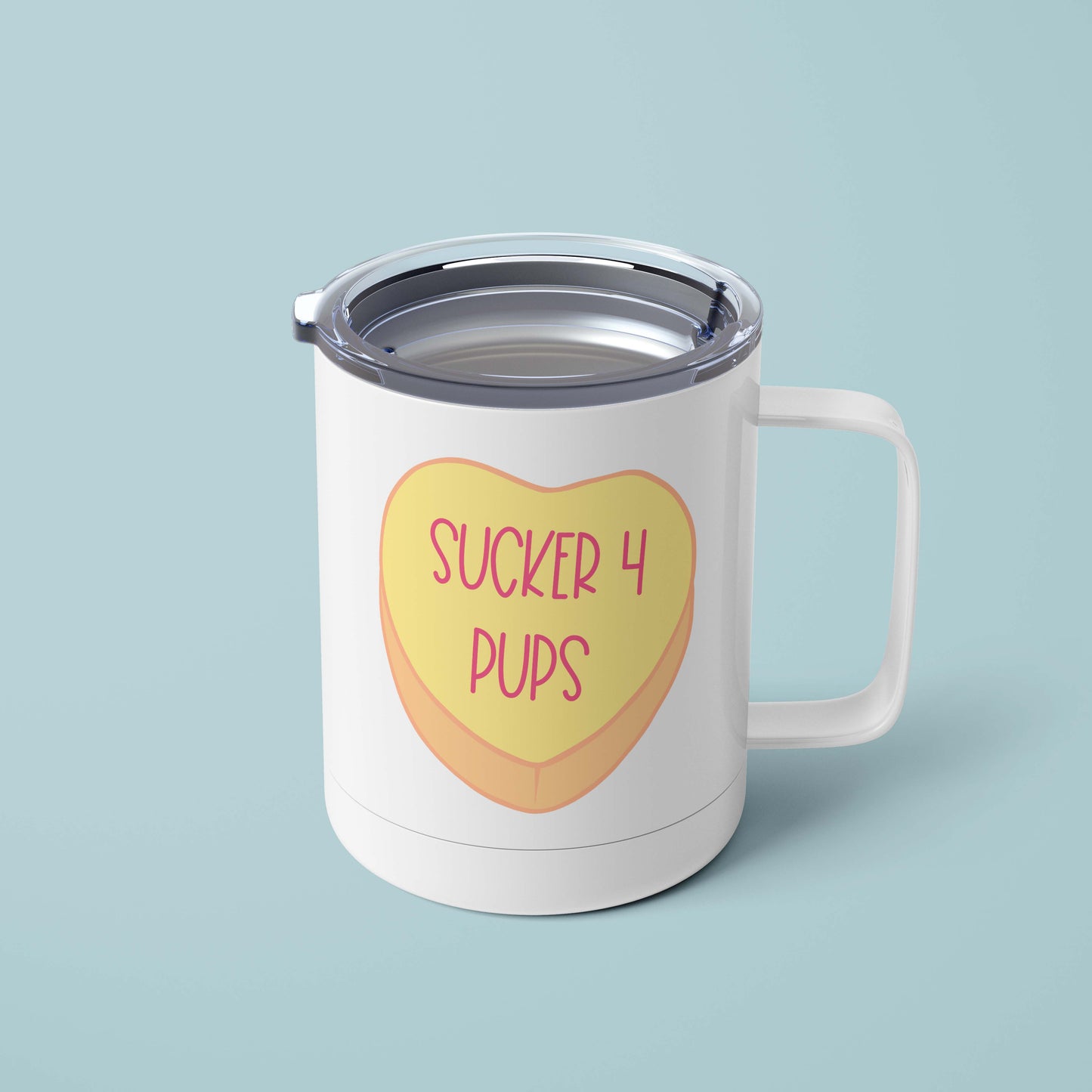 Sucker 4 Pups Heart Mug