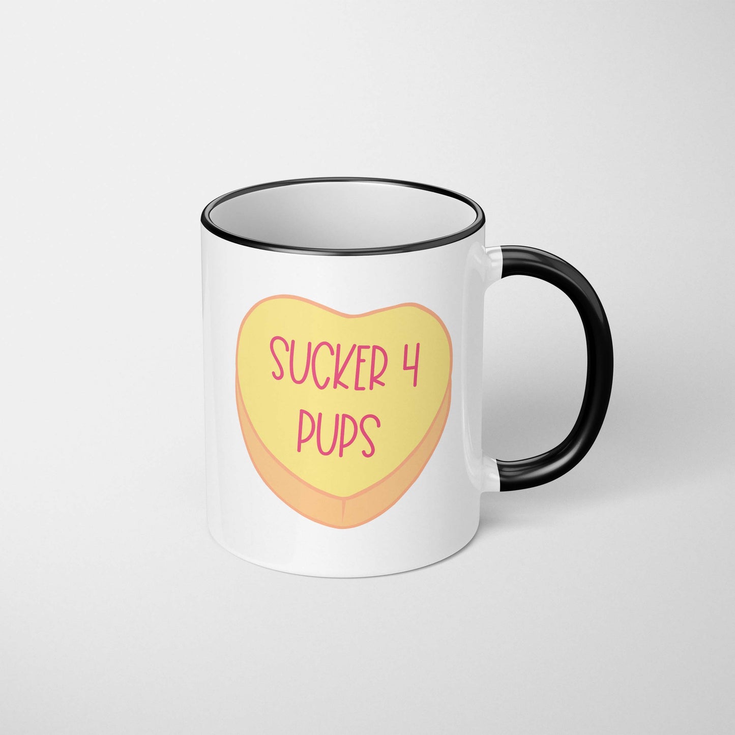 Sucker 4 Pups Heart Mug