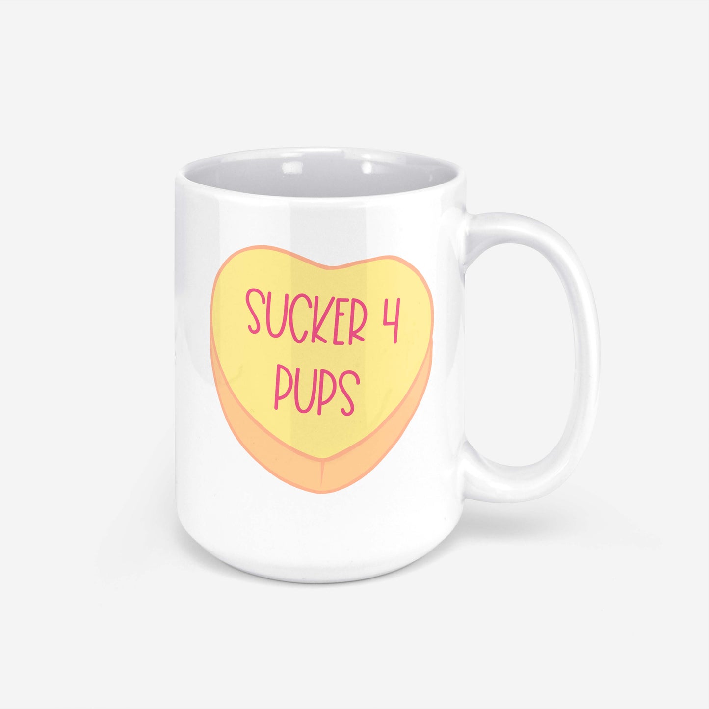Sucker 4 Pups Heart Mug