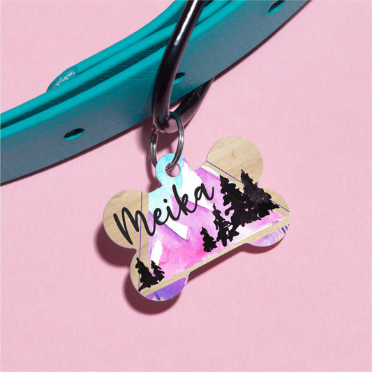 Triangle Forest Pet ID Tag - The Dapper Paw