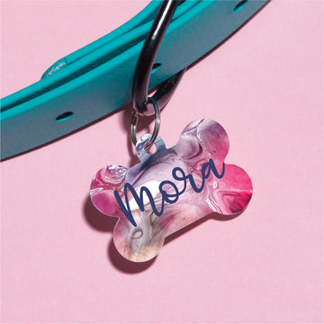 Rainbow Marble Pet ID Tag - The Dapper Paw