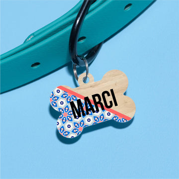 Spring Tile Pet ID Tag - The Dapper Paw
