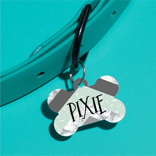 Mint Marble Pet ID Tag - The Dapper Paw