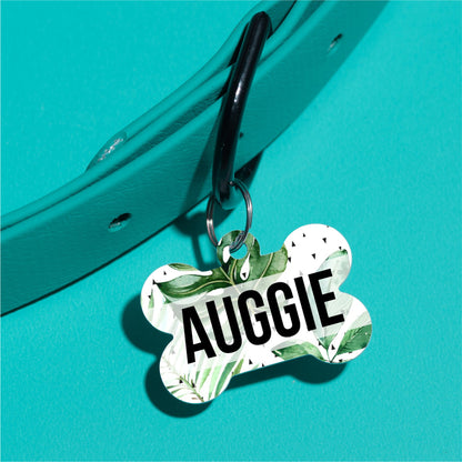Talk To The Palm Pet ID Tag - The Dapper Paw