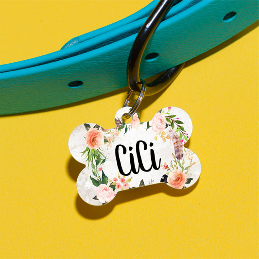Desert Floral Pet ID Tag - The Dapper Paw