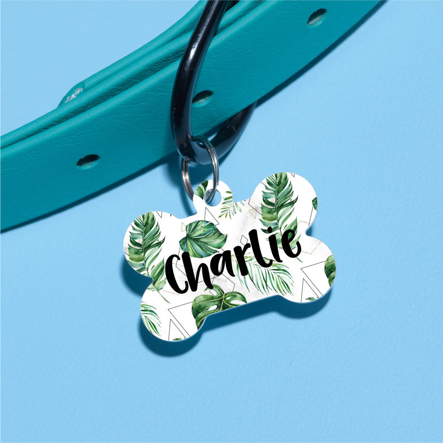 Hipster Palm Pet ID Tag - The Dapper Paw