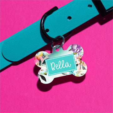 Ombre Floral Pet ID Tag - The Dapper Paw