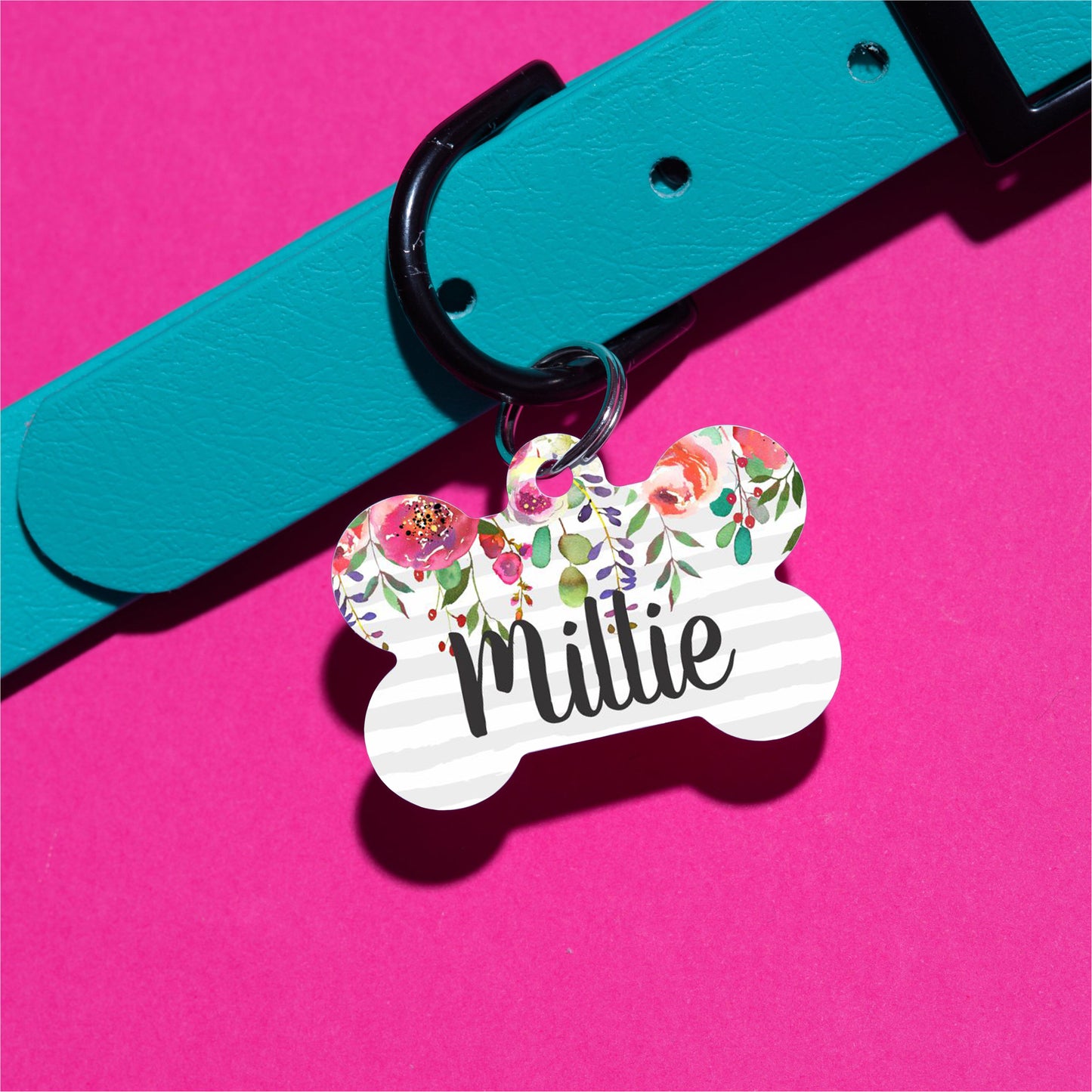 Floral Drop Pet ID Tag - The Dapper Paw