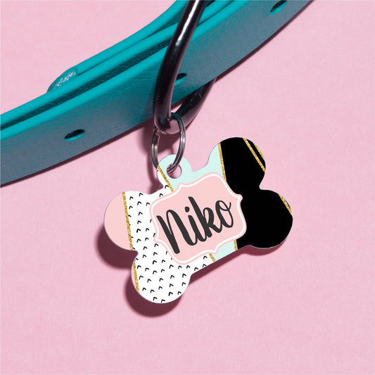 Modern Colorblock Pet ID Tag - The Dapper Paw