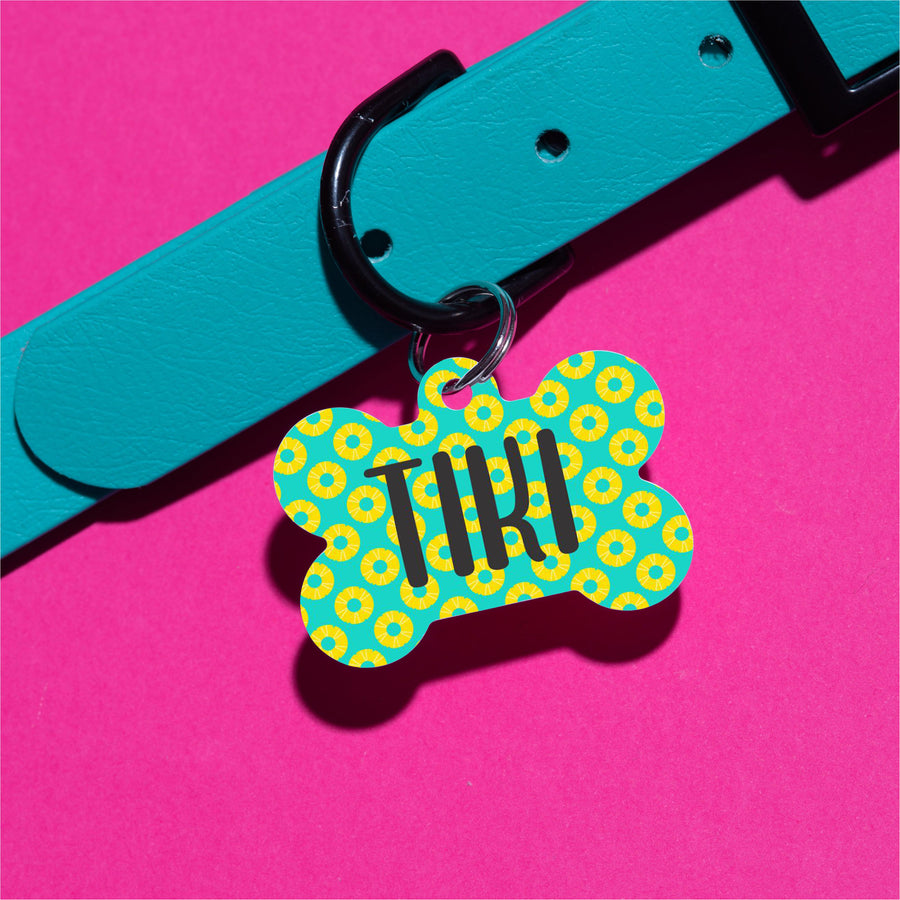 Pineapple Slices Pet ID Tag - The Dapper Paw