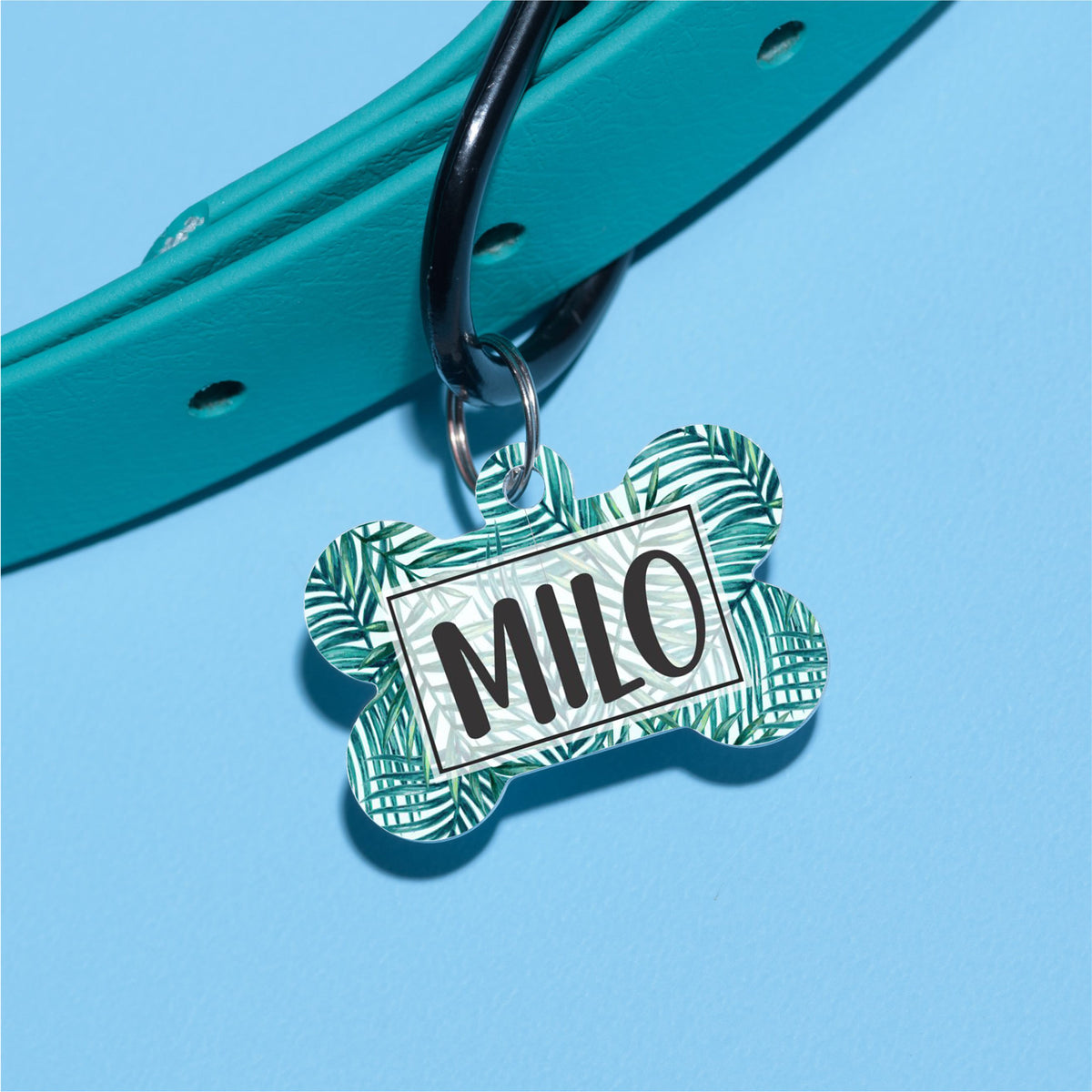Palm Leaves Pet ID Tag - The Dapper Paw