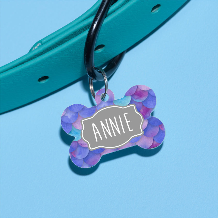 Mermaid (Purple) Pet ID Tag - The Dapper Paw