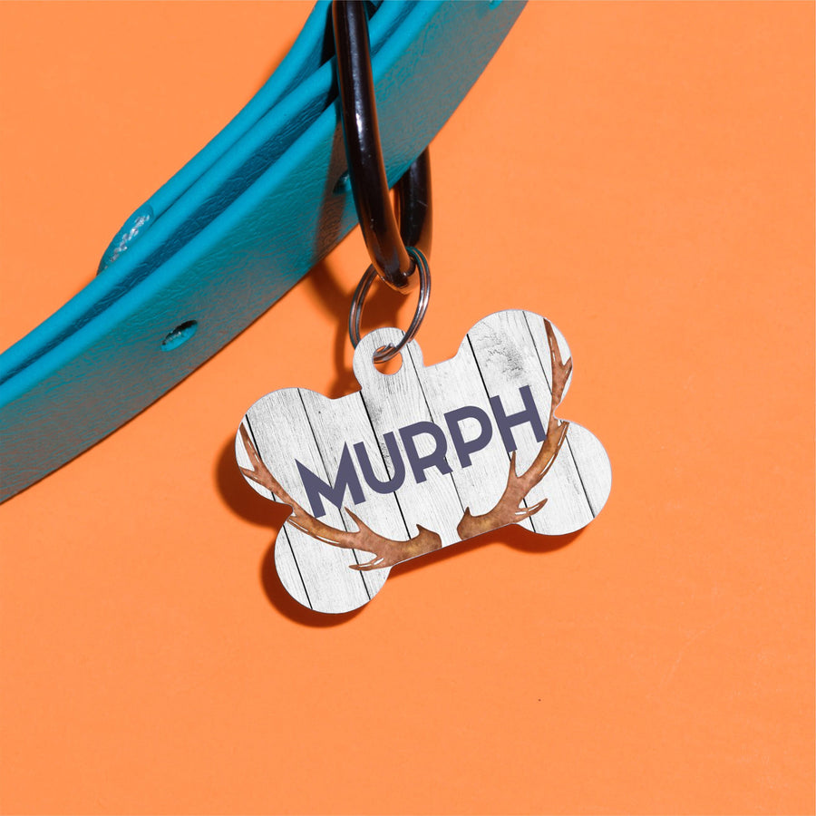 Just Another Antler Pet ID Tag - The Dapper Paw