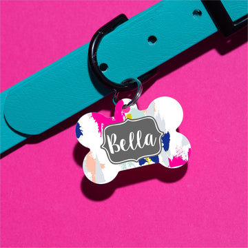 Painted Splotches Pet ID Tag - The Dapper Paw