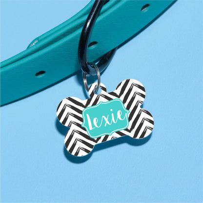 Painted Chevron Pet ID Tag - The Dapper Paw