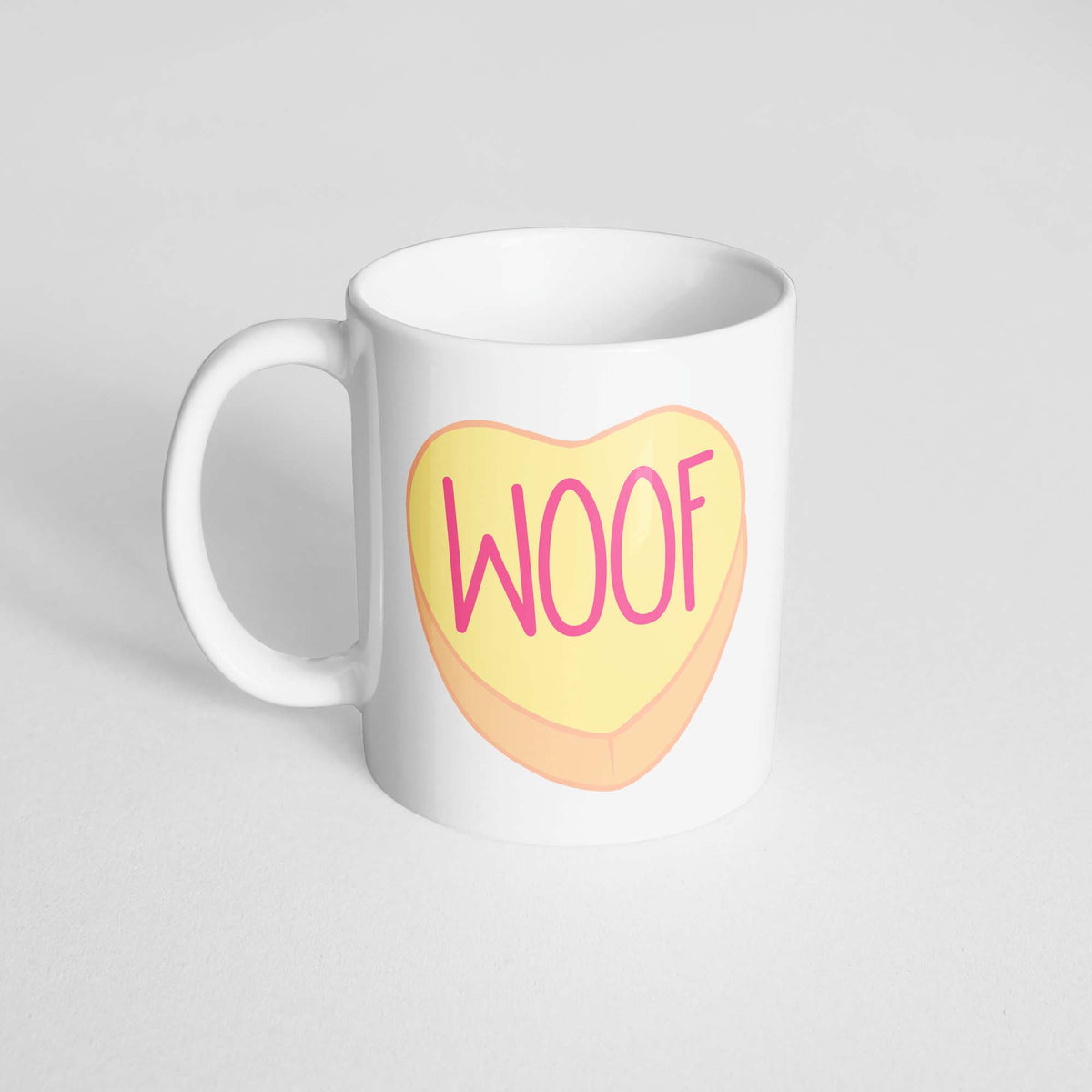 WOOF Heart Mug