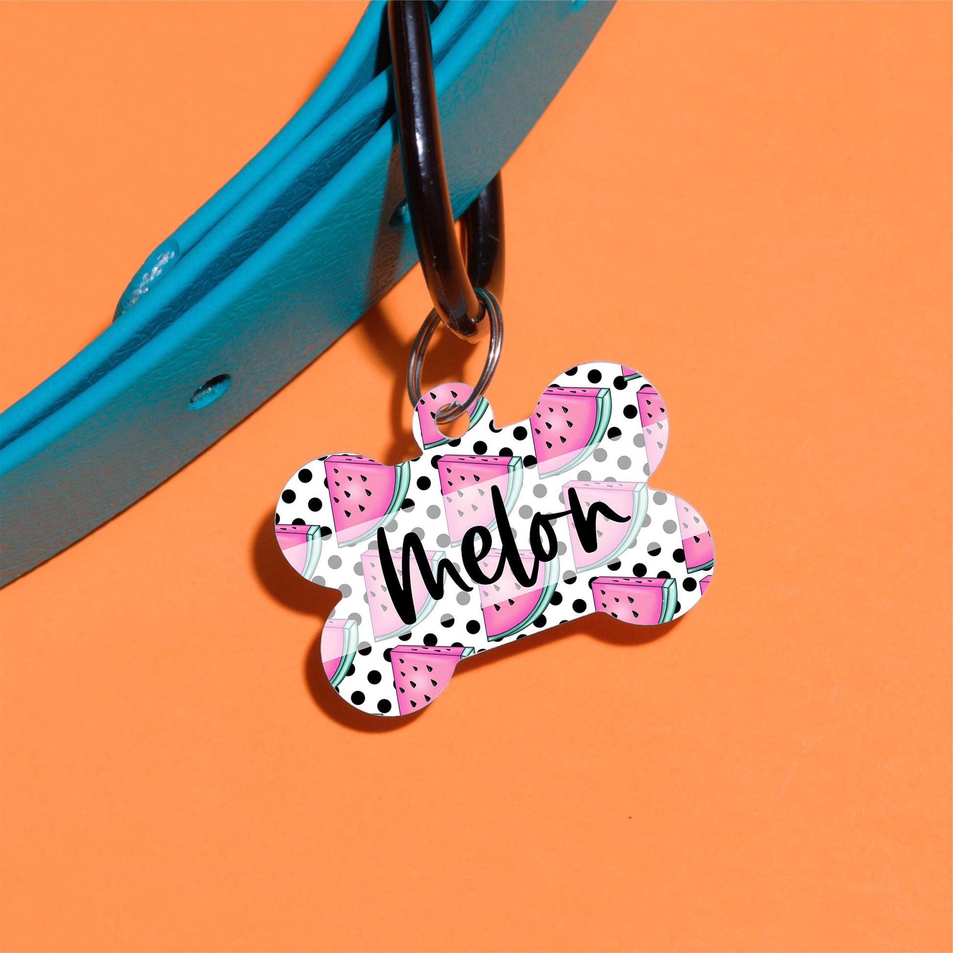 Watermelon Dots Pet ID Tag - The Dapper Paw