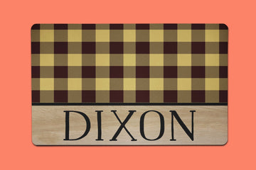 Yellow Dixon Plaid Placemat - The Dapper Paw
