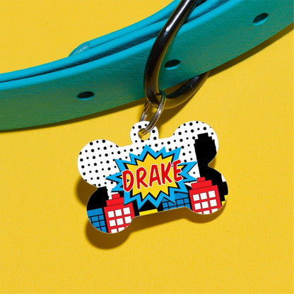 Comic Pet ID Tag - The Dapper Paw