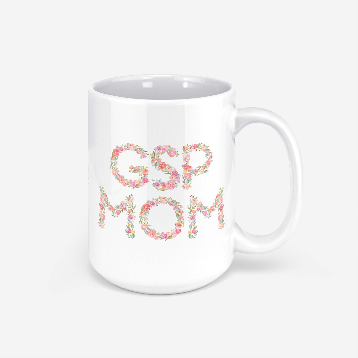 German Shorthaired Pointer (GSP) Mom Floral Mug