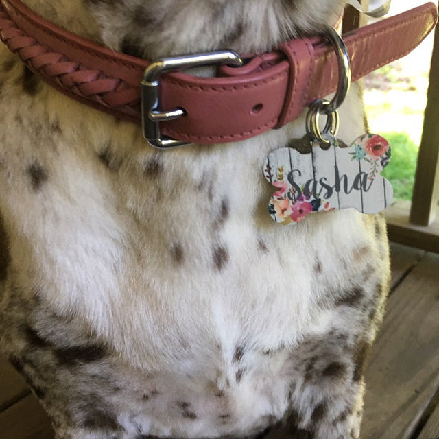 Watercolor Floral Pet ID Tag - The Dapper Paw
