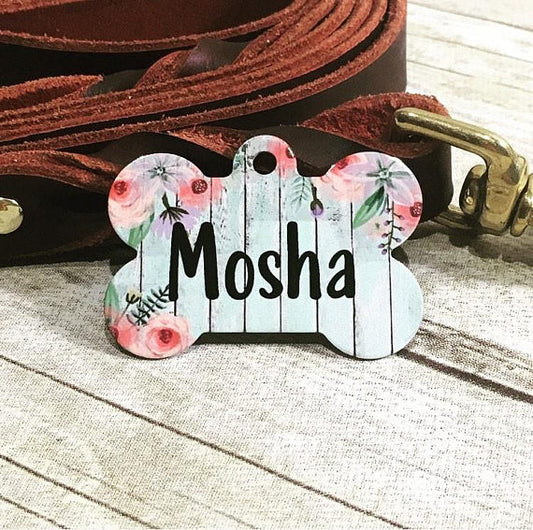 Vintage Floral Pet ID Tag - The Dapper Paw