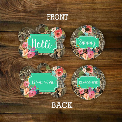 Camo Floral Pet ID Tag - The Dapper Paw
