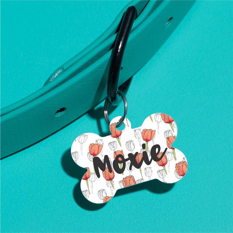 Be My Tulip Pet ID Tag - The Dapper Paw