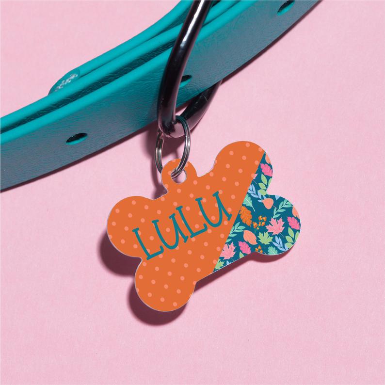 LuLu Floral Pet ID Tag - The Dapper Paw