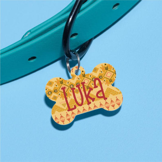 Fall Tribal Pet ID Tag - The Dapper Paw