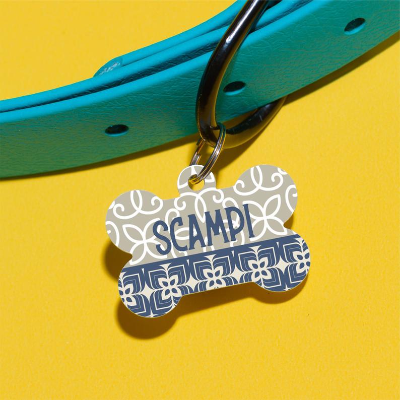 Scampi's Tile Pet ID Tag - The Dapper Paw