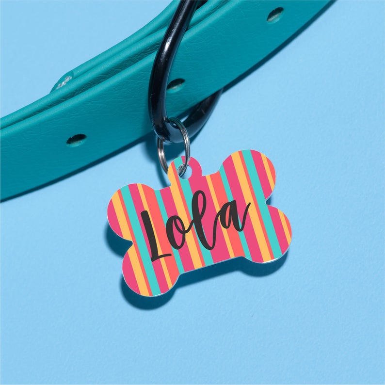All the Stripes Pet ID Tag - The Dapper Paw