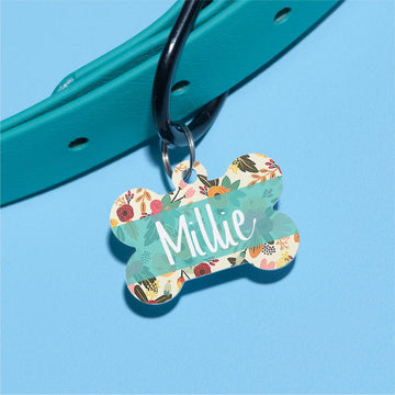 Millie's Floral Pet ID Tag - The Dapper Paw