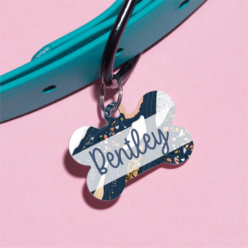 Dark Minerals Pet ID Tag - The Dapper Paw