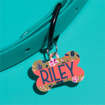 Riley Floral Pet ID Tag - The Dapper Paw