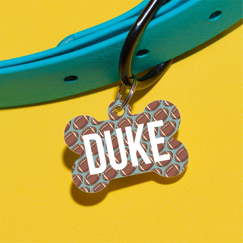 Talk Football To Me Pet ID Tag - The Dapper Paw