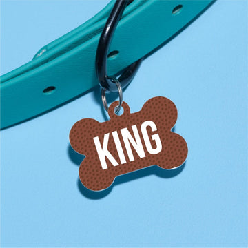 F is for Football Pet ID Tag - The Dapper Paw