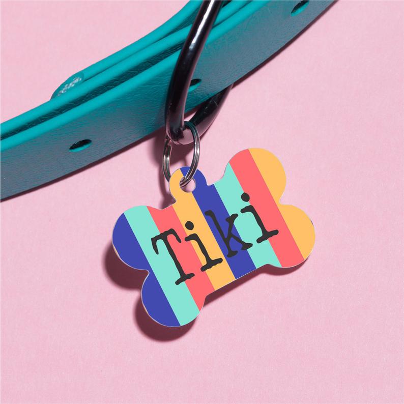 Stripes for Days Pet ID Tag - The Dapper Paw