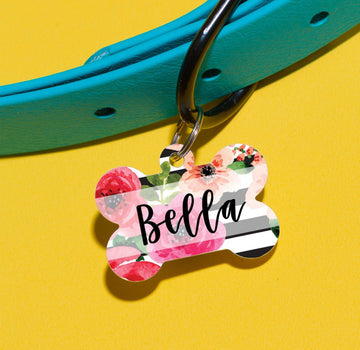Kate Floral Pet ID Tag - The Dapper Paw