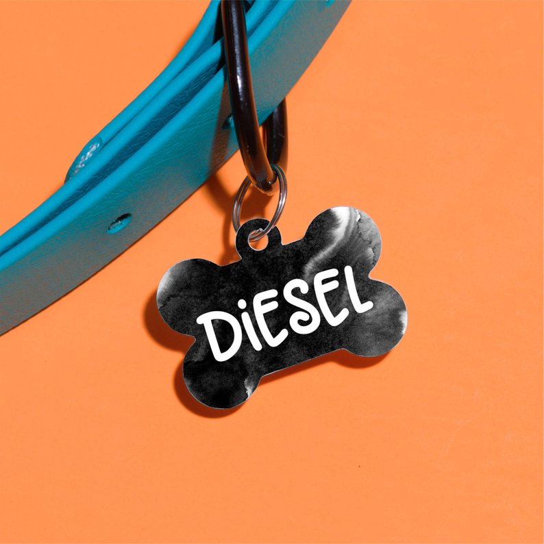 Ink Spill Pet ID Tag - The Dapper Paw