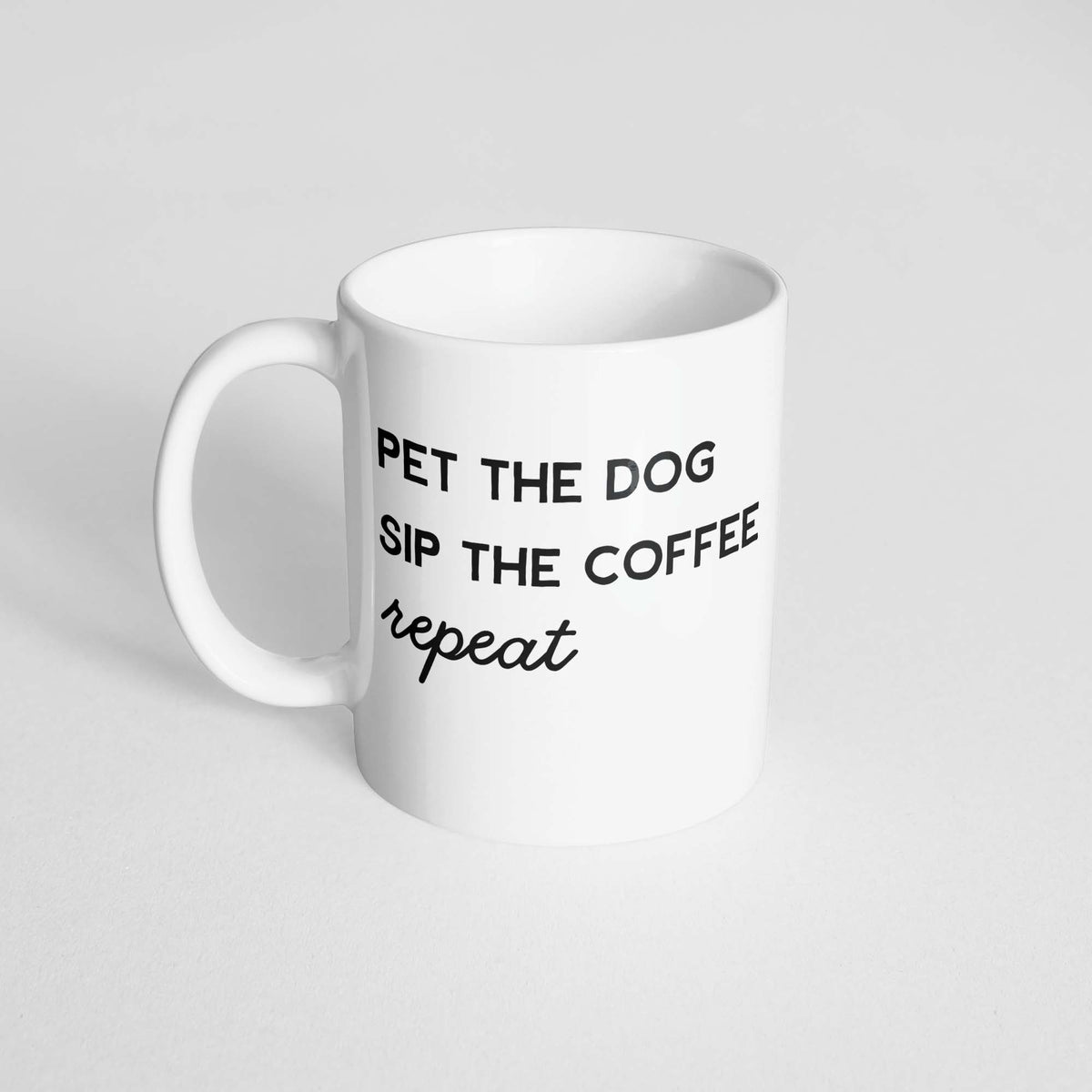 Pet the Dog, Sip the Coffee Mug - The Dapper Paw