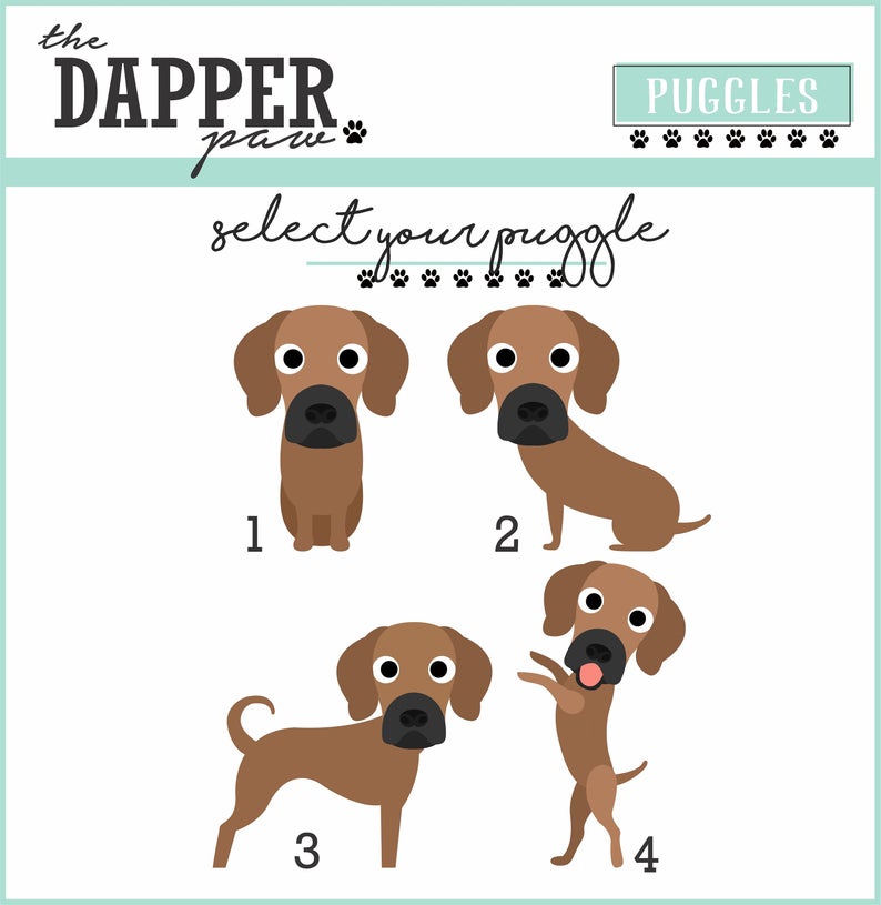 Puggle Mouse Pad - The Dapper Paw