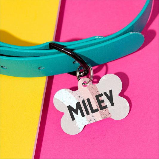 Sand Watercolor Pet ID Tag - The Dapper Paw