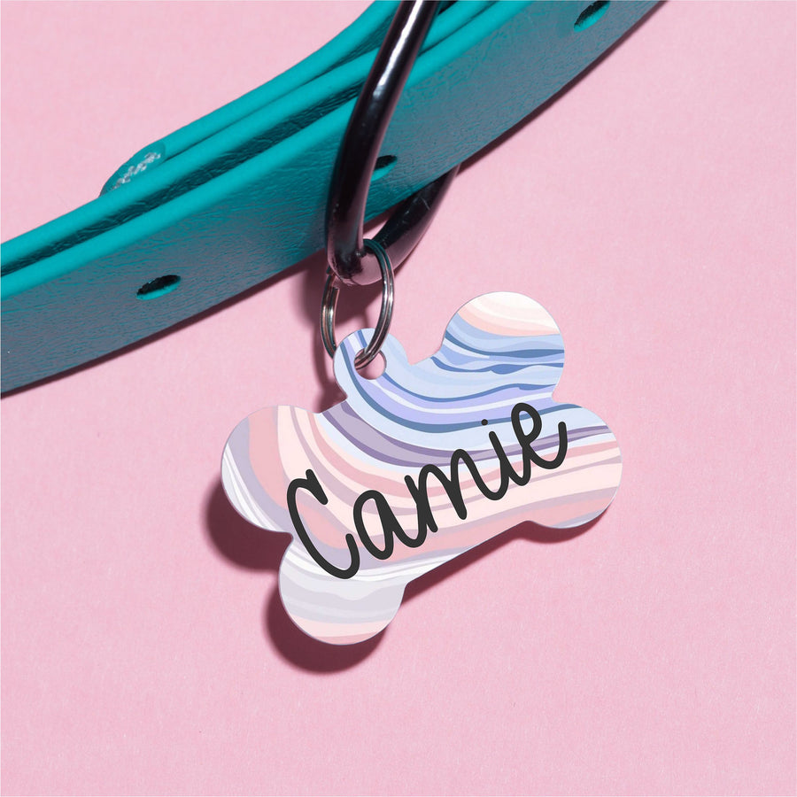 Spring Geode Pet ID Tag - The Dapper Paw